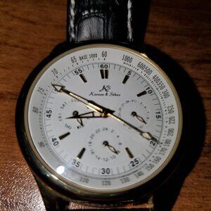 Kronen & Sohne men's automatic watch leather band